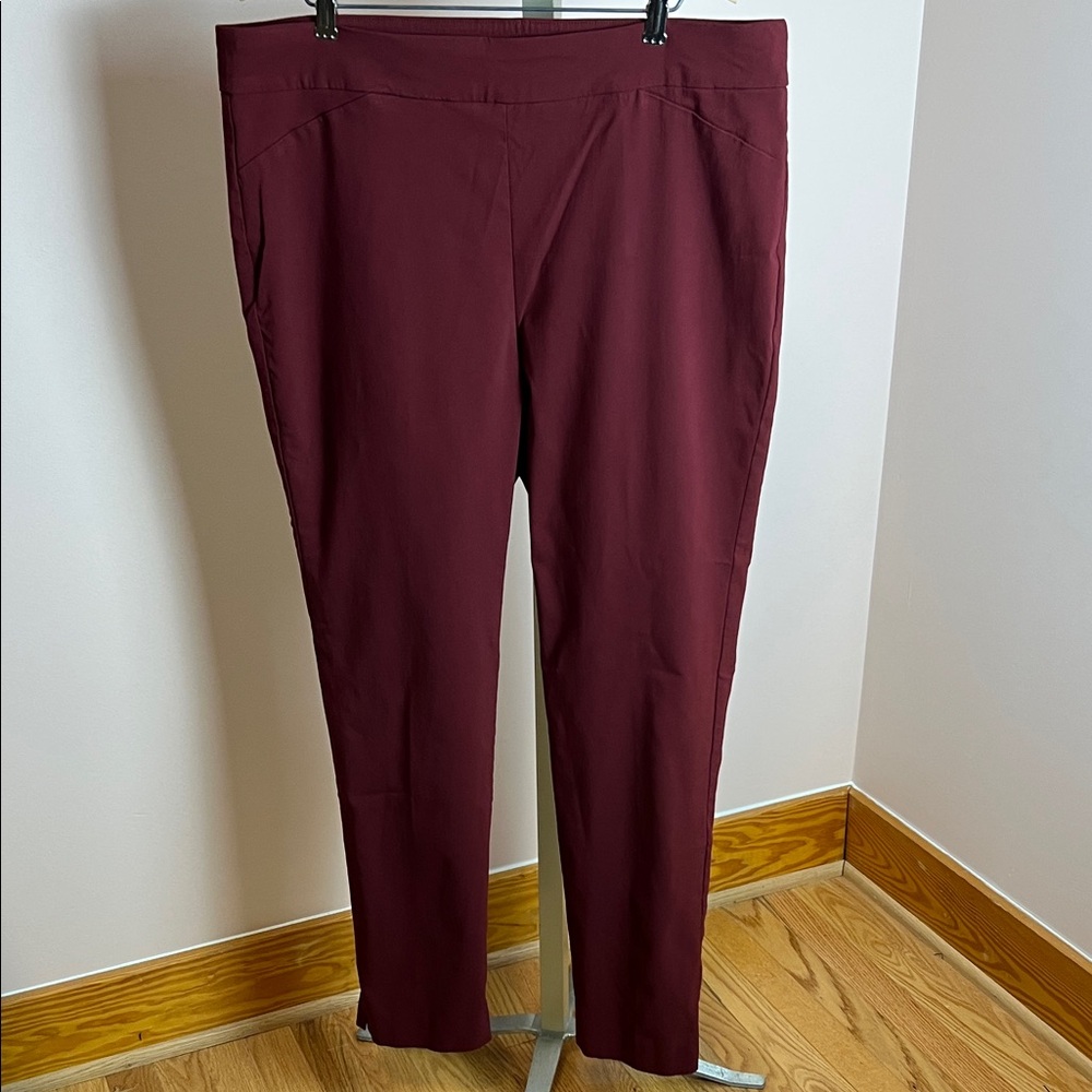JM Collection Burgundy Pants